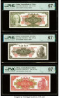 China Central Bank of China 5; 10; 20 Yuan 1945 (2); 1948 Pick 388; 390; 401 Three Examples PMG Superb Gem Unc 67 EPQ (3). 

HID09801242017

© 2020 He...