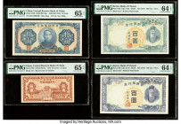 China Central Reserve Bank of China 10 Yuan; 50 Cents = 5 Chiao 1940 (ND 1941); 1943 Pick J12h; J18b Two Examples PMG Gem Uncirculated 65 EPQ (2); Kor...