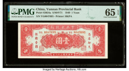 China Yunnan Provincial Bank 1 Yuan 1949 Pick S3024a S/M#Y71 PMG Gem Uncirculated 65 EPQ. 

HID09801242017

© 2020 Heritage Auctions | All Rights Rese...