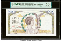France Banque de France 5000 Francs 18.9.1941 Pick 97c PMG About Uncirculated 50. Pinholes are present on this example.

HID09801242017

© 2020 Herita...