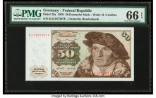 Germany Federal Republic Deutsche Bundesbank 50 Deutsche Mark 2.1.1970 Pick 33a PMG Gem Uncirculated 66 EPQ. 

HID09801242017

© 2020 Heritage Auction...