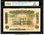 India Government of India 10 Rupees 11.3.1884 Pick A7m Jhun2A.2.1A.6 Contemporary Counterfeit PCGS Banknote Very Fine 25. Pinholes, minor stains and c...