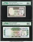 Kuwait Central Bank of Kuwait 1/4; 10 Dinars 1968 Pick 6b; 10a Two Examples PMG Choice Uncirculated 64 (2). 

HID09801242017

© 2020 Heritage Auctions...