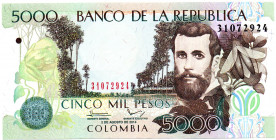COLOMBIA 5000 Pesos 2014 J.A SILVA UNC.