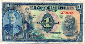 COLOMBIA 1 Peso 1954 Series HH. XF