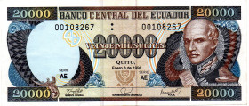 ECUADOR 20.000 Sucres 1998 Morena UNC