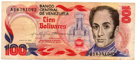 VENEZUELA 100 Bolivares 1830-1980 150 Years SInce the Death of Bolivar