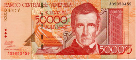 VENEZUELA 50.000 BOLIVARES 1998 AU