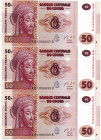 CONGO 3 Pcs. 50 Francs 2013. UNC