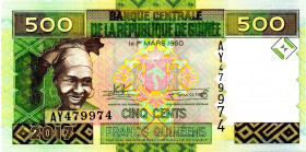 GUINEA 500 Francs 2017 RADAR AY479974 UNC