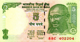 INDIA 5 Rupees 2009 RADAR 402204 UNC