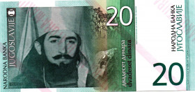 SERBIA 20 Dinara 2002 SPECIMEN PROOF UNC