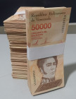 VENEZUELA BRICK (1000 Notes) 50.000 BsS 2019 VF XF Rare
Stock Photo, serial numbers may be different.