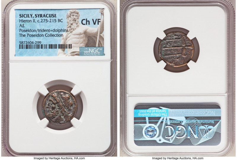 SICILY. Syracuse. Hieron II (ca. 275-215 BC). AE litra (19mm, 3h). NGC Choice VF...