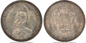 German Colony. Wilhelm II 3-Piece Lot of Certified Assorted Fractional Rupie NGC, 1) 1/2 Rupie 1891 - MS61, KM4 2) 1/2 Rupie 1904-A - MS61, Berlin min...