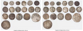 18-Piece Lot of Uncertified Hammered Issues, Unattributed lot of English hammered coins. Sizes range from 11.2-26.3mm. Weights range from 0.36-3.96gm....