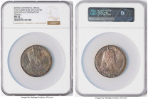 Edward VII silver "Coronation" Medal 1902 MS62 NGC, BHM-3737. 55mm. EDWARD VII CROWNED AUGUST 1902 His crowned bust right / ALEXANDRA QUEEN CONSORT He...