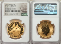 Elizabeth II gold Proof "Mayflower 400th Anniversary" 100 Pounds (1 oz) 2020 PR70 Ultra Cameo NGC, KM-Unl. Mintage: 500. First day of issue. AGW 1.000...