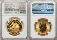 Elizabeth II gold Proof "Mayflower 400th Anniversary" 100 Pounds (1 oz) 2020 PR69 Ultra Cameo NGC, KM-Unl. Mintage: 500. First day of issue. AGW 1.000...