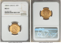 George I gold 20 Drachmai 1884-A MS61 NGC, Paris mint, KM56. One year type. AGW 0.1867 oz. 

HID09801242017

© 2020 Heritage Auctions | All Rights...