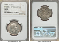 Kingdom of Napoleon. Napoleon 2 Lire 1808-M AU58 NGC, Milan mint, KM-C9.1. Edge lettering raised. Generously bathed in luster draped with peach tinted...