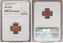 4-Piece Lot of Certified Assorted Issues, 1) Vittorio Emanuele II Centesimo 1861-M - MS64 Red and Brown NGC, Milan mint, KM1.1 2) Vittorio Emanuele II...
