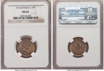 British Colony. Edward VII 3-Piece Lot of Certified Farthings 1910 MS66 NGC, Royal mint, KM21. Last year of type and key date. 

HID09801242017

©...