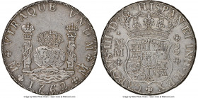Charles III 8 Reales 1762 Mo-MM AU Details (Obverse Scratched) NGC, Mexico City mint, KM105. Tip of cross between H and I in legend.

HID09801242017...