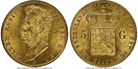 Willem I gold 5 Gulden 1827 MS64 NGC, Utrecht mint, KM60.

HID09801242017

© 2020 Heritage Auctions | All Rights Reserved