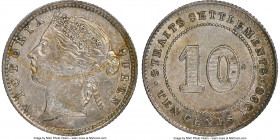 British Colony. Victoria 10 Cents 1896 AU Details (Cleaned) NGC, KM11. Gray toning with red-gold accents. 

HID09801242017

© 2020 Heritage Auctio...