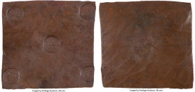 Adolf Frederick Plate Money 4 Daler 1757 XF, Avesta mint, KM-PM76, AAH-126. Central Stamp with 4 DALER SILF.MYNT, four corner stamps with crowned AFRS...