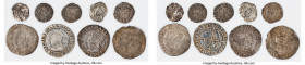 9-Piece Lot of Uncertified Hammered Issues, Unattributed lot of various hammered issues. Sizes range from 13.2-26.1mm. Weights range from 0.47-3.01gm....