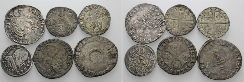 Avignone. Lotto di sei monete. Niccolò V, 1447-1455. Carlino. Muntoni 21. Berman...