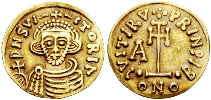 Benevento. Arichi II, 758-787. II periodo, principe 774-787. Tremisse al tipo di...