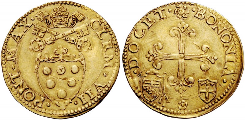 Bologna. (§) Clemente VII (Giuliano de’ Medici), 1523-1534. Scudo d’oro, AV 3,34...