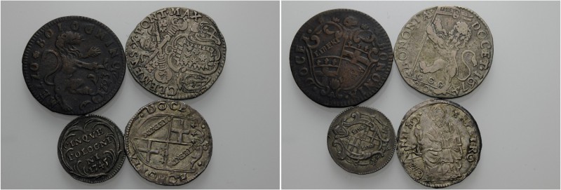 Bologna. (§) Lotto di quattro monete. Clemente VII, 1523-1534. Carlino. Muntoni ...
