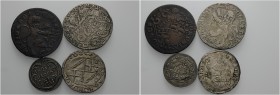 Bologna. (§) Lotto di quattro monete. Clemente VII, 1523-1534. Carlino. Muntoni 21. Berman 343. Chimient 291. Clemente X, 1670-1676. Lira 1674. Munton...