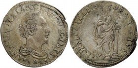 Desana. Antonio Maria Tizzone conte, 1598-1641. Testone, AR 5,41 g. ANT MAR TIT BLA COM DEC VIC IMPE Busto a d.; sotto, nel giro, sigla F M G. Rv. FOR...