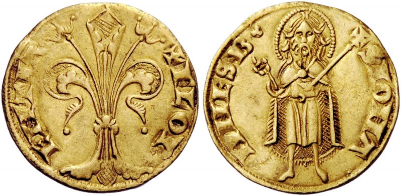 Firenze. Fiorino stretto IV serie, 1267-1303, AV 3,51 g. FLOR – ENTIA Giglio. Rv...