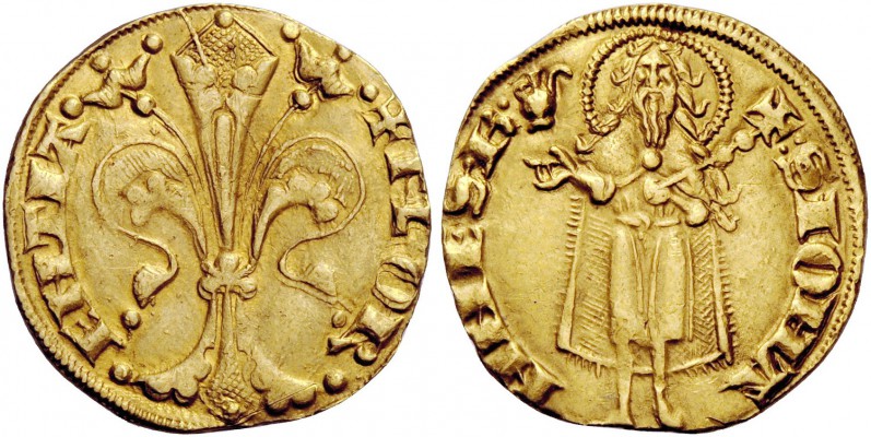 Firenze. Fiorino stretto IV serie, 1267-1303, AV 3,45 g. FLOR – ENTIA Giglio. Rv...