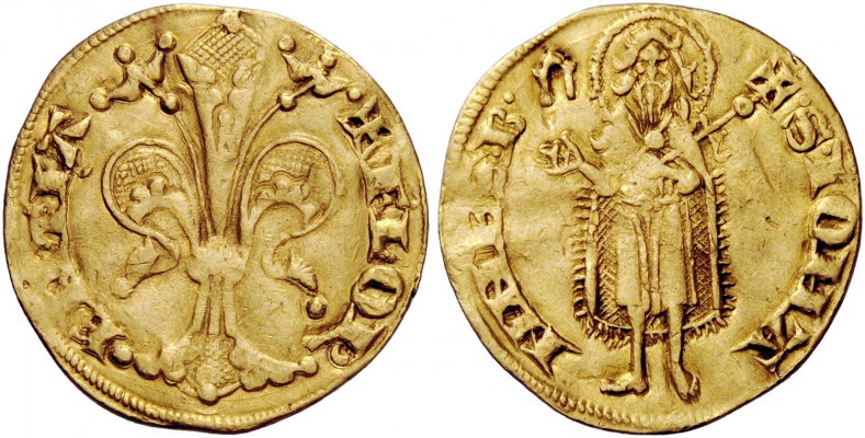 Firenze. Fiorino stretto VII serie, 1315-1325, AV 3,50 g. FLOR – ENTIA Giglio. R...