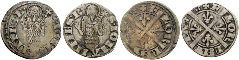Firenze. Lotto di due monete. Fiorino grosso da denari 20, 1316 – II semestre 13...