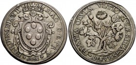 Livorno. Ferdinando II de’ Medici, 1621-1670. Pezza della rosa 1665, AR 25,57 g. FERDINANDVS II – MAG D ETR V Stemma coronato con mascherina in cimasa...