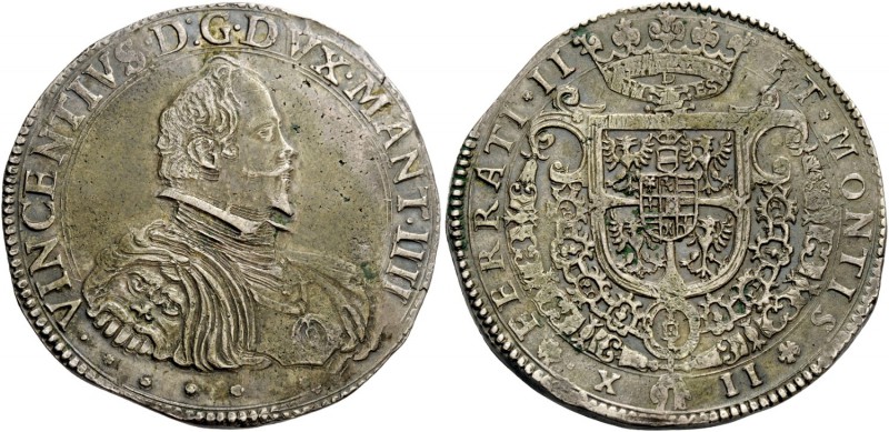 Mantova. Vincenzo I Gonzaga, 1587-1612. Ducatone da 12 bianchi, AR 26,34 g. VINC...