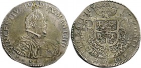 Mantova. Vincenzo I Gonzaga, 1587-1612. Ducatone da 12 bianchi, AR 26,34 g. VINCENTIVS D:G DVX MANT IIII Busto con collare del Redentore, a destra. Rv...