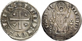 Milano. Enrico VII di Lussemburgo imperatore e re d’Italia, 1310-1313. Doppio ambrosino o ambrosino grosso, AR 3,53 g. + hENRICVS REX Croce accantonat...