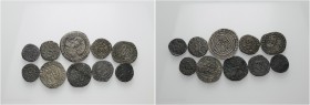 Milano. Lotto di dieci monete. Francesco Sforza, 1450-1466. Grosso AR. Crippa 8. MIR 176. Sesino Mist. Crippa 17/B. MIR 183/2. Denaro Mist. Crippa 23/...