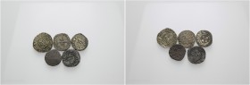 Milano. Lotto di cinque monete. Luigi XII re di Francia, 1500-1512. Soldo AR. Crippa 13. MIR 246. Sesino Mist. Crippa 15. MIR 248. Trillina Mist. Crip...