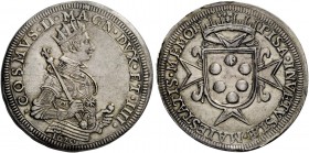 Pisa. Cosimo II de’ Medici, 1608-1620. Tallero 1620, AR 28,72 g. COSMVS II MAGN DVX ET IIII Busto radiato e corazzato a d., tiene nella d. lo scettro ...