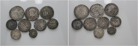 Roma. (§) Lotto di nove monete. Eugenio IV, 1431-1447. Bolognino, zecca di Fermo. Muntoni 37 var. Berman 316. Giulio II, 1503-1513. Terzo di giulio. M...